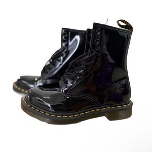 Dr. Martens Black Patent Leather Boots